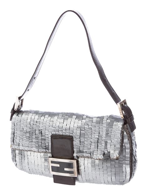 silver sequin fendi baguette bag|fendi baguette handbags.